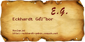 Eckhardt Gábor névjegykártya