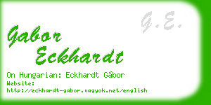 gabor eckhardt business card